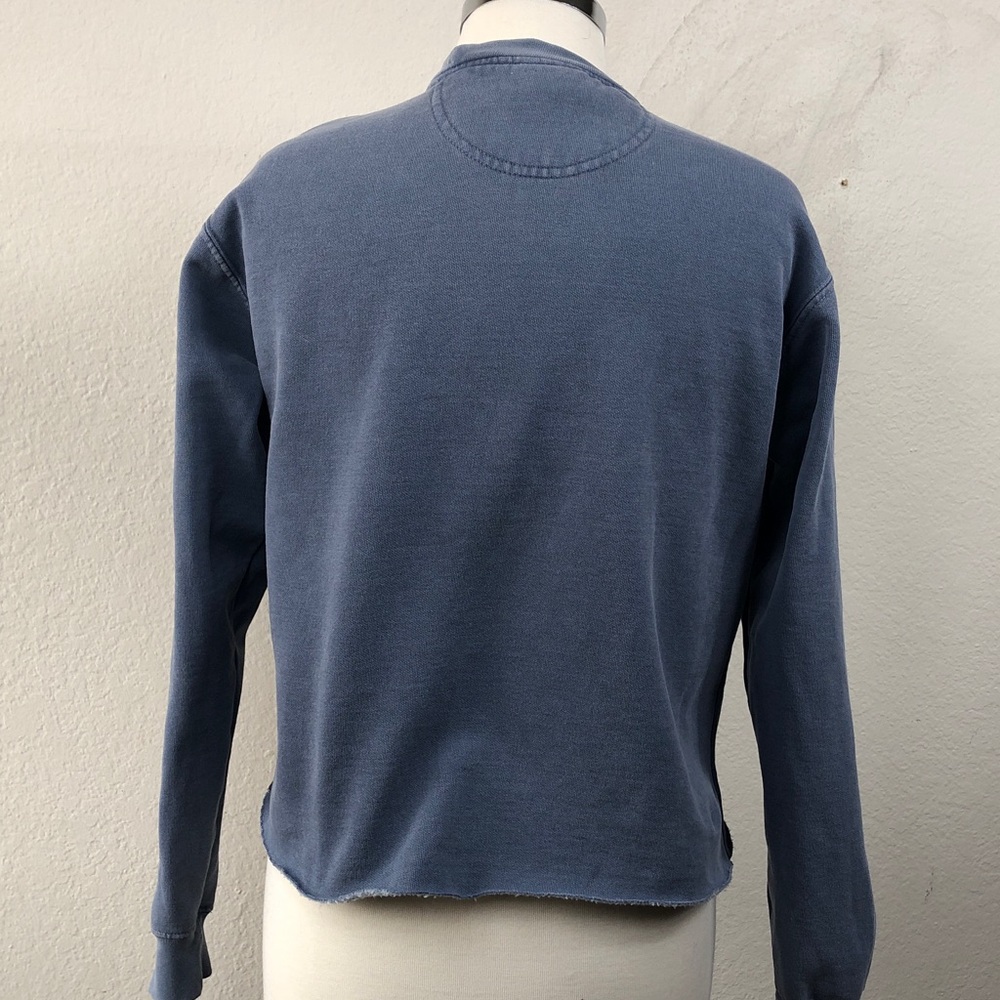 Vintage Felt Patch USA Sports Cropped Sweatshirt Women's Small Patriotic - Picture 6 of 8